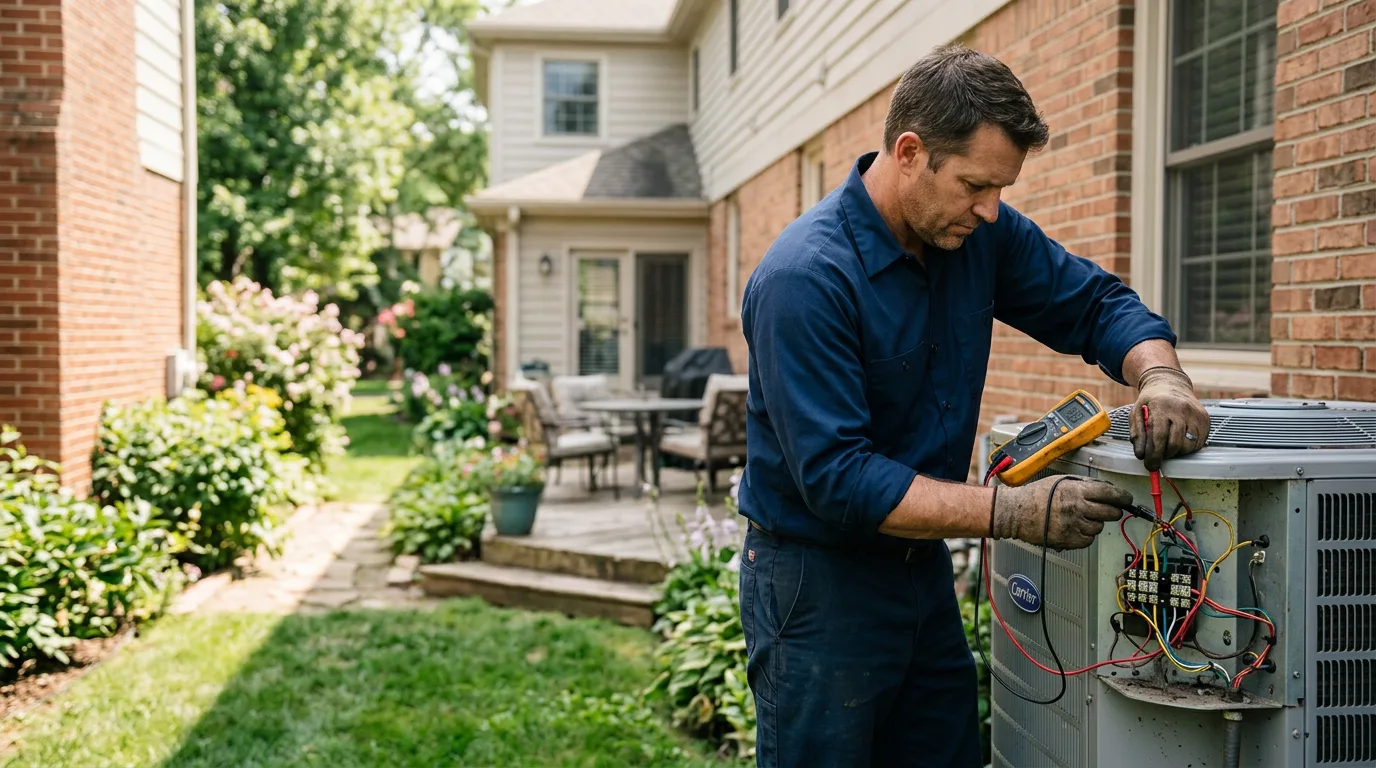 HVAC technician working near Martinsville, OH